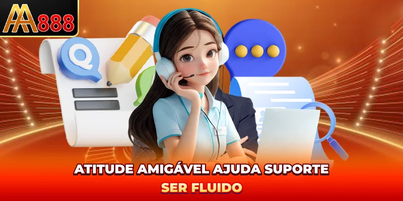 Atitude amigável ajuda suporte ser fluido